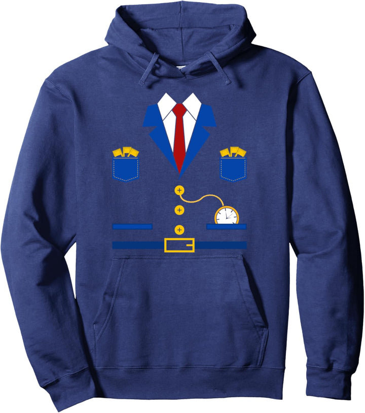 Schaffner Lokführer Kostüm Karneval Pullover Hoodie