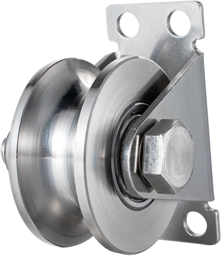 Umlenkrolle Stahlseil, Umlenkrollen für Seile, Seilrolle mit 2 Kugellager | 2 Stück 2 48mm_1 Stück,