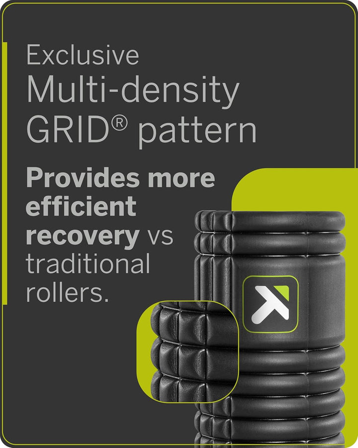Trigger Point Foamroller Grid - Mit kostenlosen Online-Videos, 33x14 cm, Schwarz, 15920 Trigger Poin