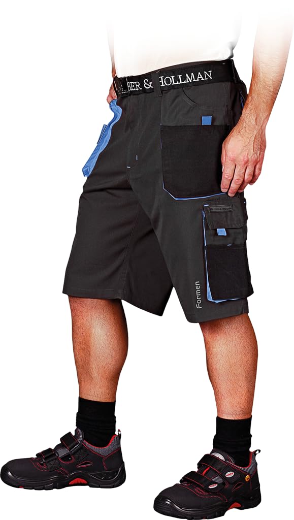 Leber&amp;Hollman Formen Protective Short Trousers Size XL Grau-schwarz-blau, XL Grau-schwarz-blau