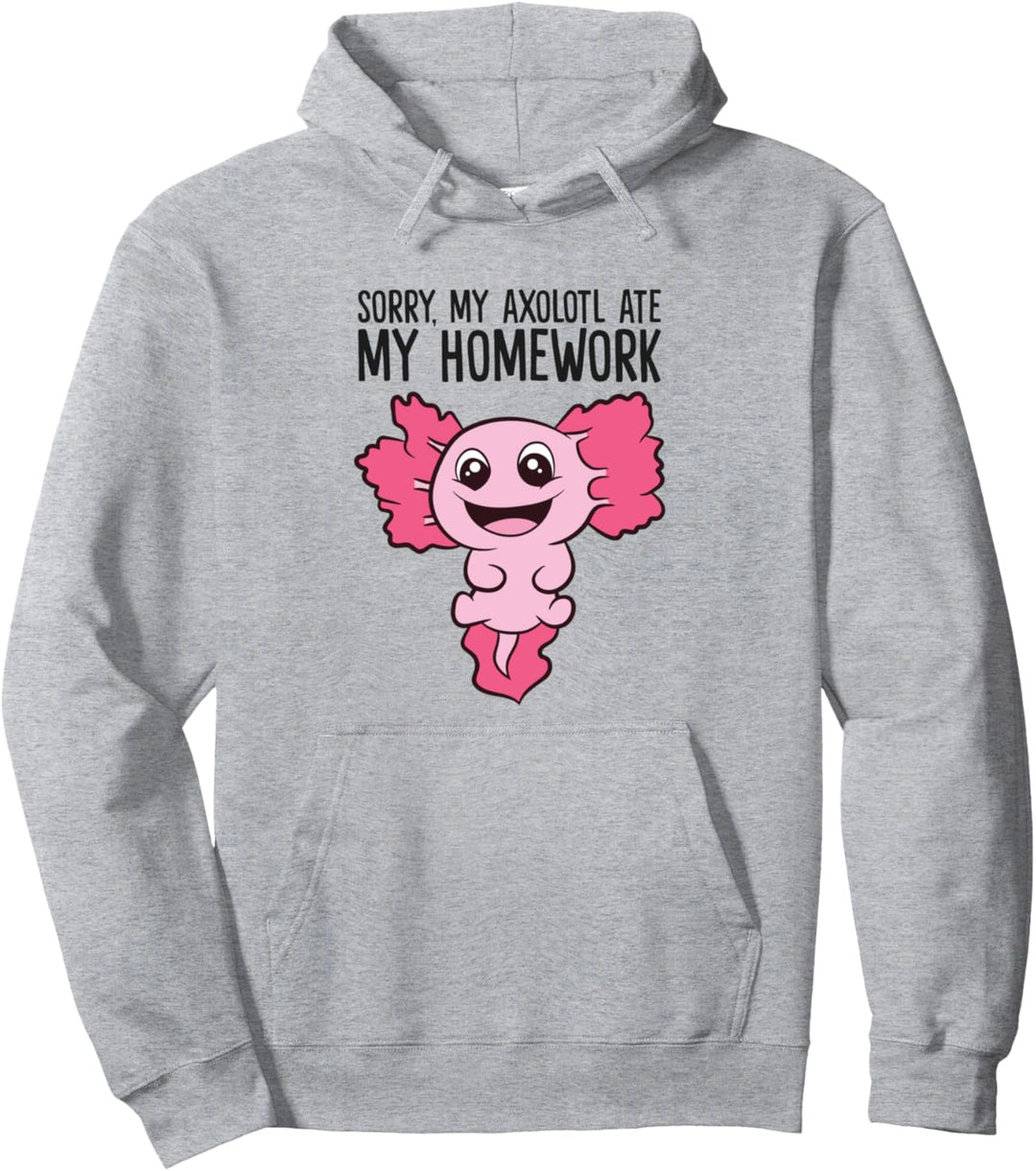Schule Axolotl My Axolotl hat meine Hausaufgaben Axolotl gegessen Pullover Hoodie