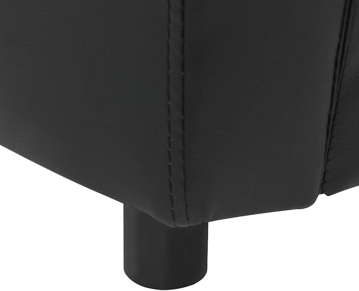 vidaXL Hundesofa Schwarz 67x41x39cm Kunstleder Hundecouch Hundebett Haustier, Schwarz