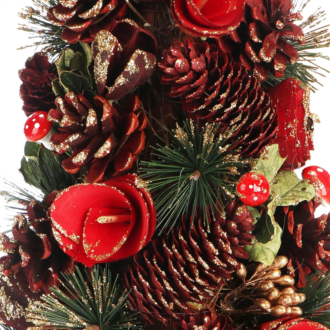 com-four® Deko-Weihnachtsbaum, dekorativer Kleiner Schmuckbaum, tolle Tischdeko, optimal für die Adv