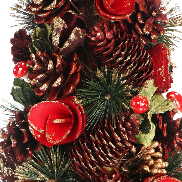 com-four® Deko-Weihnachtsbaum, dekorativer Kleiner Schmuckbaum, tolle Tischdeko, optimal für die Adv
