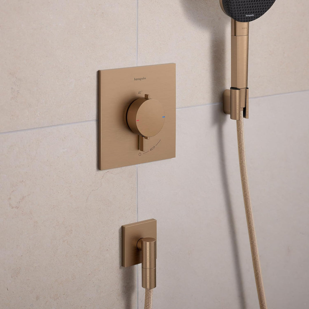 hansgrohe FixFit Fine E - Schlauchanschluss Dusche, universaler Wandanschluss mit Rückflussverhinder