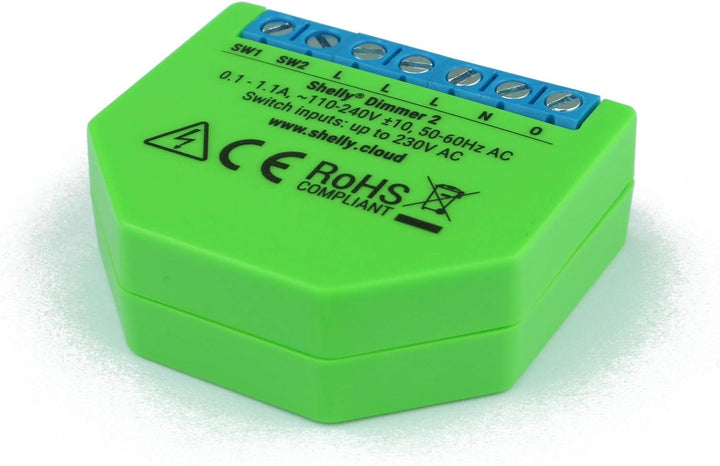 Shelly Dimmer 2 – Smart Home WLAN Dimmer, Alexa, Echo & Google Home kompatibel, ohne Hub, Nachrüsten