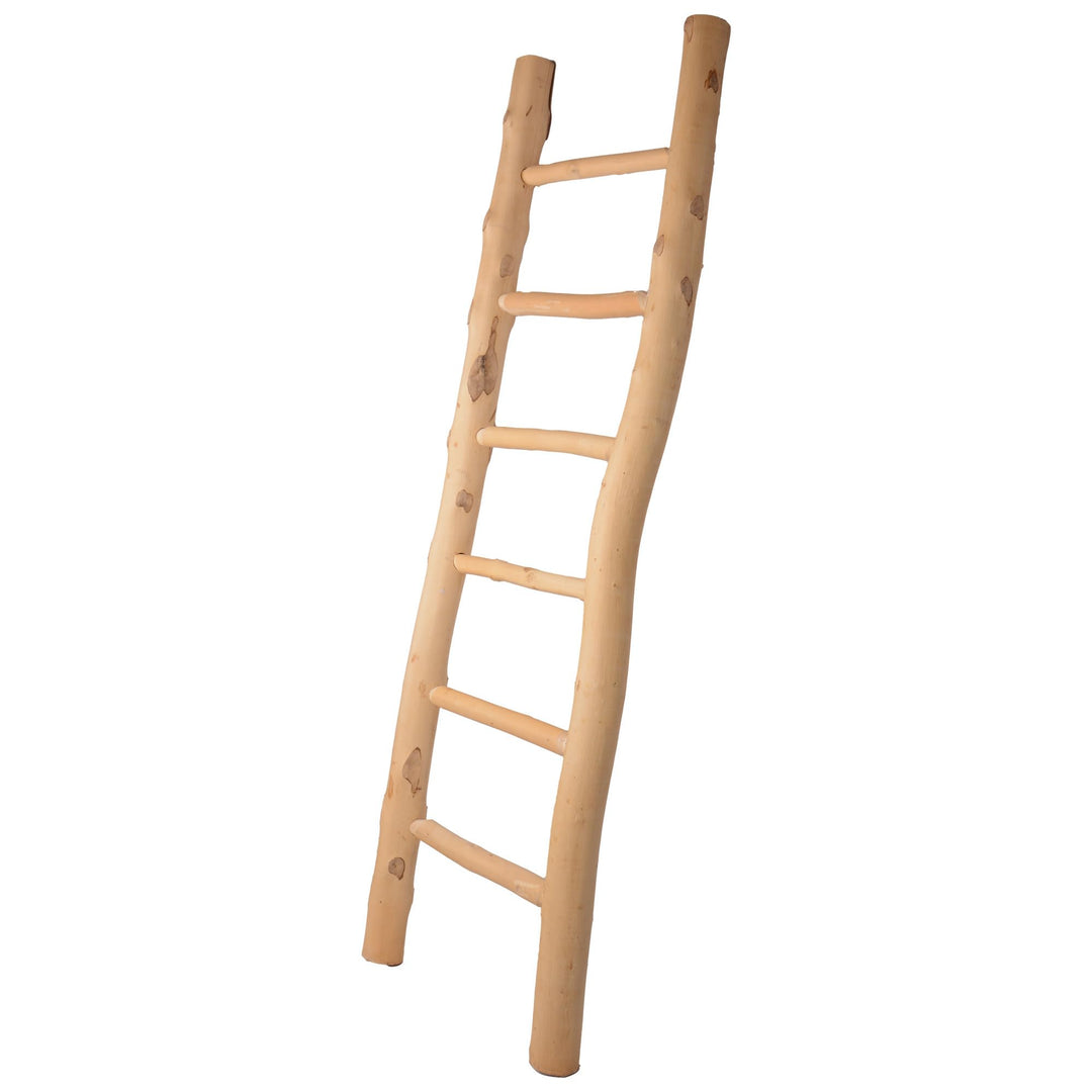 UNUS Dekoleiter Holzleiter Deko Leiter Wand Dekoration Handtuchhalter 150cm 6 Stufen Natur Natur 150