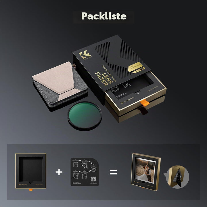K&F CONCEPT Filter 67mm Black Mist 1/8 & Ultra-niedrige Reflexion, Optisches Glas mit Multi-Nano-Bes