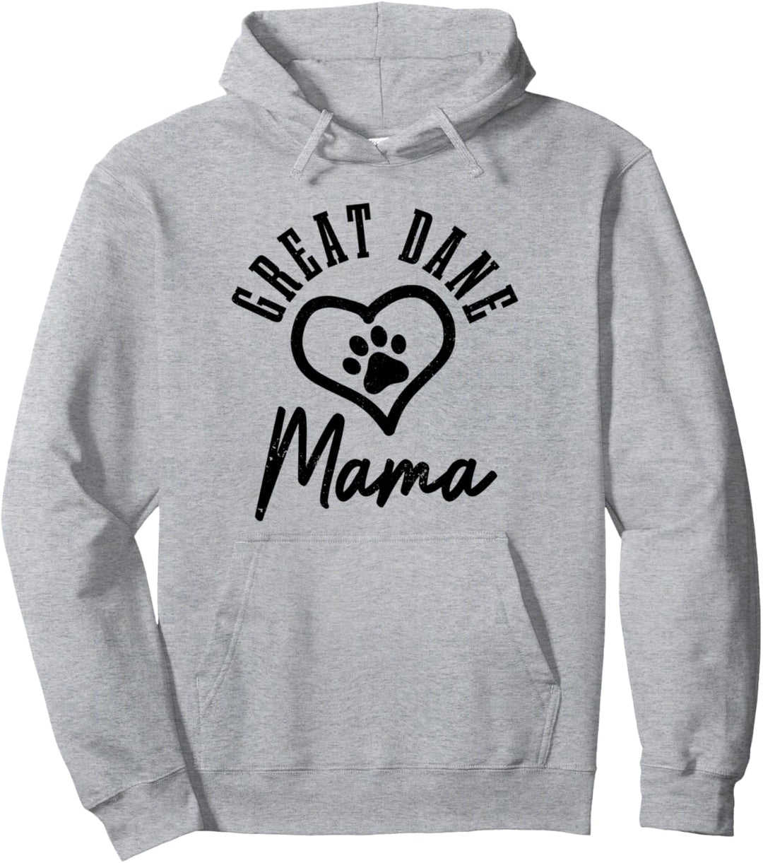 Dogge Mama Herz Hund Pfote Deutsche Dogge Mutter Pullover Hoodie
