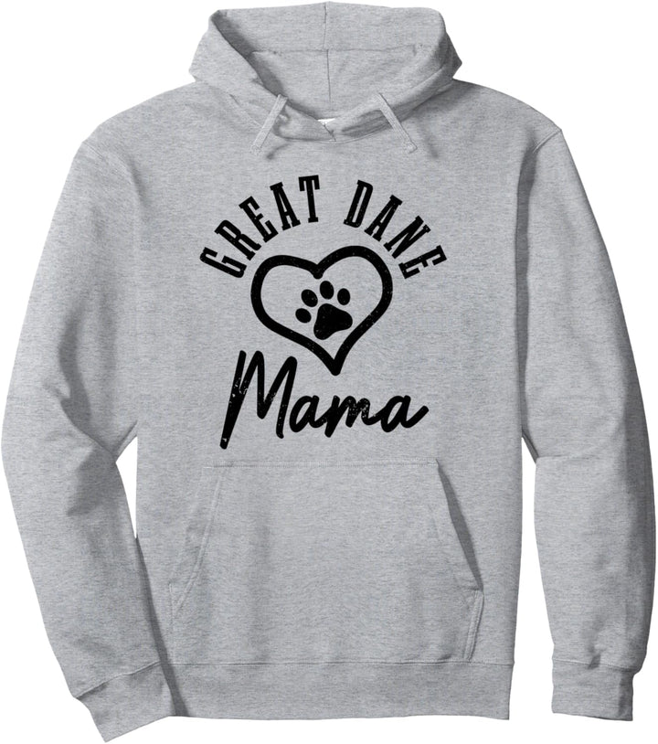 Dogge Mama Herz Hund Pfote Deutsche Dogge Mutter Pullover Hoodie