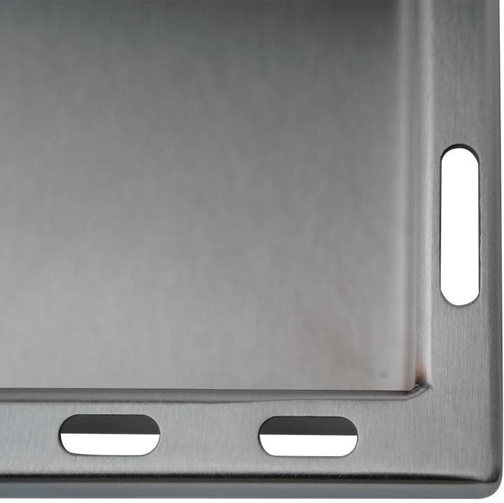 SANTOS einsetzbare Grillpfanne/Einsatzpfanne - Edelstahl Plancha - 28x45,1x4cm - für Napoelon Rogue