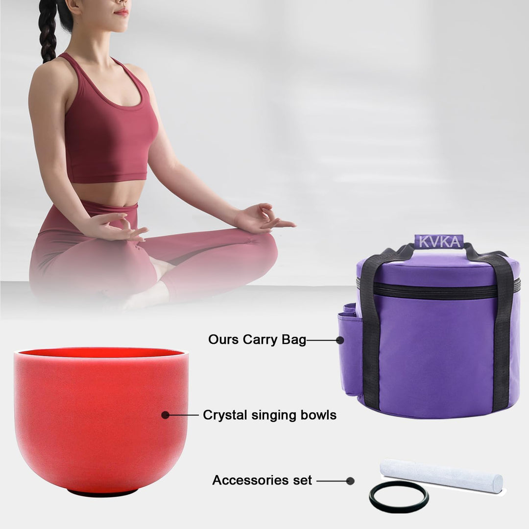 KVKA 20cm Klangschalen, 432Hz Chakra Klangschale für Yoga Meditation Sound Healing Entspannung Stres