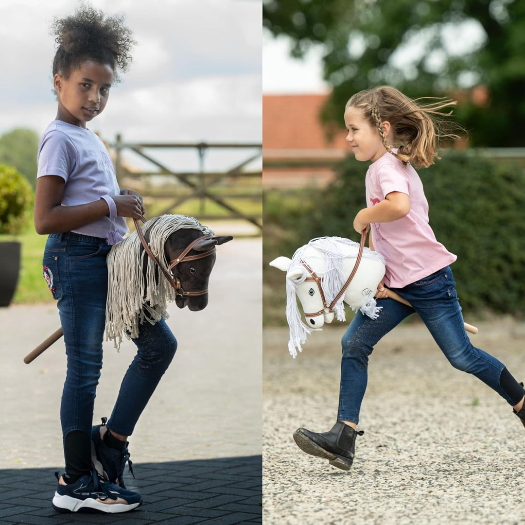 RL24 - Hobby Horse Pferde Mini von HKM Kids inkl. MagicBrush Edition – Steckenpferd – Spielpferd mit