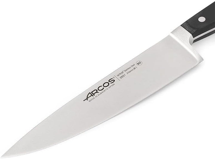 Arcos 255100 Serie Clasica - Kochmesser - Klinge aus Nitrum geschmiedetem Edelstahl 210 mm - HandGri