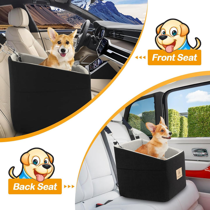 firepaw Car Dog Seat, Auto-Hundesitz für kleine Hunde, Booster Hundesitz mit waschbarem, abnehmbarem