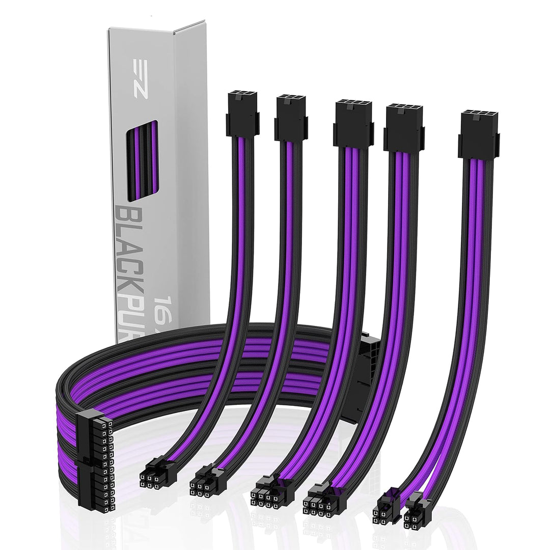 EZDIY-FAB Sleeved Cable -Kabelverlängerung für Stromversorgung mit Combs 24 Pin 8PIN 6PIN 4 + 4 Pin-