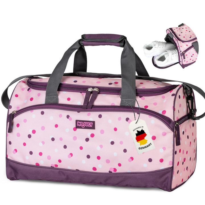 moovly® Kinder Sporttasche 25 l für Mädchen - Gym Bag - für Sport, Schwimmen - Kindersporttasche - R