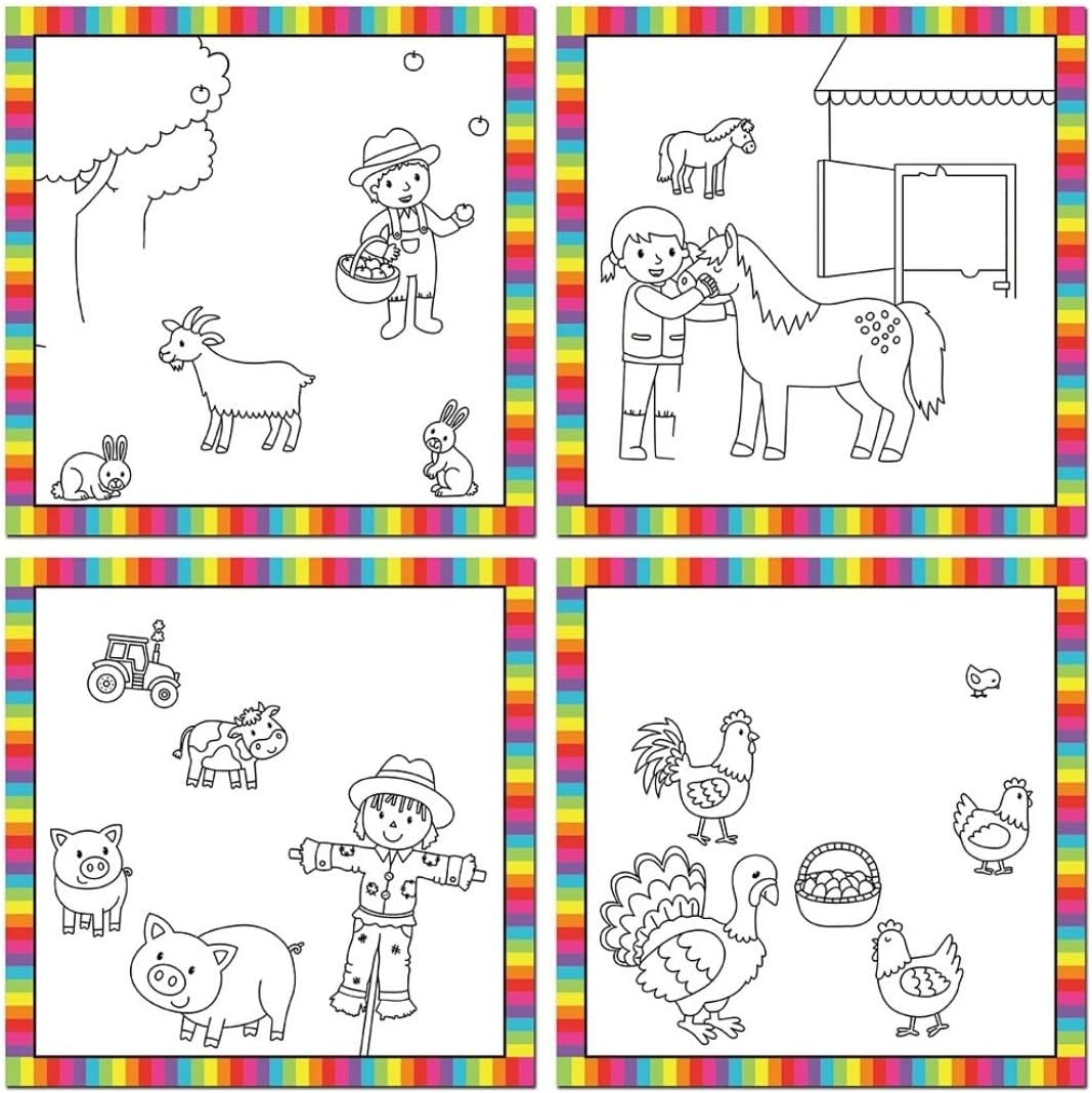 Galt Toys, First Water Magic - Baby Farm Animals, Kids Colouring Book, Ages 18 Months Plus
