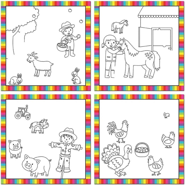 Galt Toys, First Water Magic - Baby Farm Animals, Kids Colouring Book, Ages 18 Months Plus
