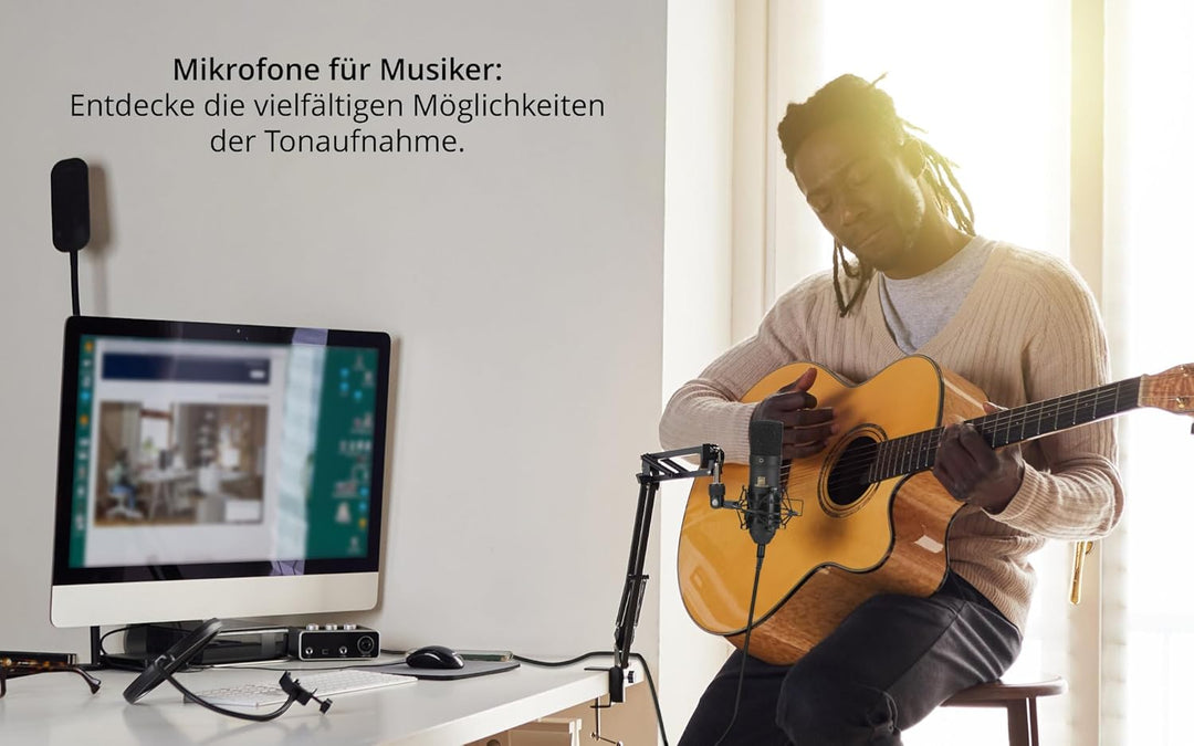 Pronomic USB-M 2000 BK Podcast Kondensatormikrofon - Ideal für Instrumente, Gesang und Sprache - 14