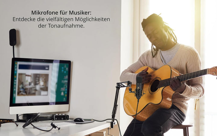 Pronomic USB-M 2000 BK Podcast Kondensatormikrofon - Ideal für Instrumente, Gesang und Sprache - 14