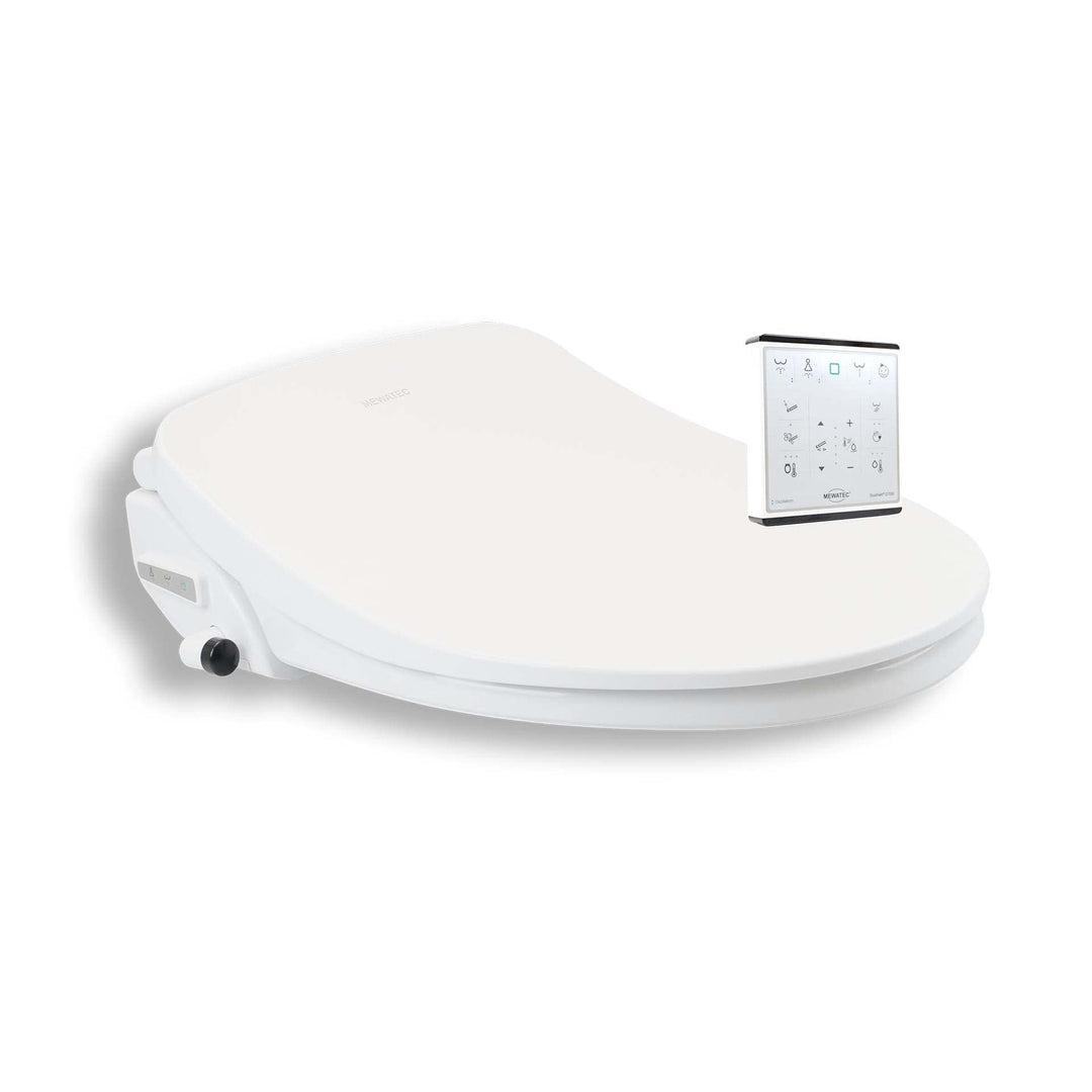 MEWATEC Dusch WC Sitz D700 2.0 mit Anschluss-Set | Bidet Toilettensitz | Dusch WC | Bidet | Podusche