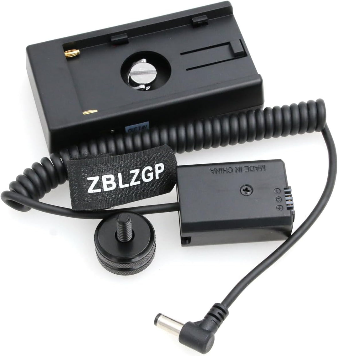 ZBLZGP NP-F970 F750 Batterieplattenhalter Adapter + FW50 Dummy-Akku-Kupplung für Sony A7R/A7S/A7II/A