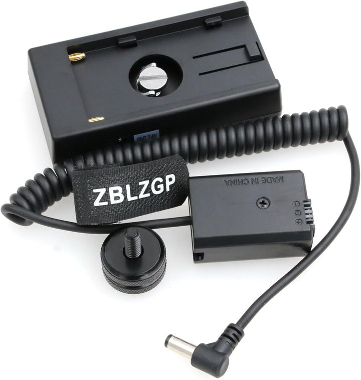 ZBLZGP NP-F970 F750 Batterieplattenhalter Adapter + FW50 Dummy-Akku-Kupplung für Sony A7R/A7S/A7II/A