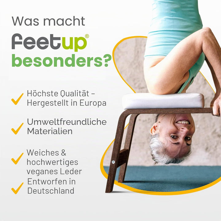 FeetUp Trainer The Original - Yoga kopfstandhocker, Yoga Inversion Bank, Simply and Safely Reverse.