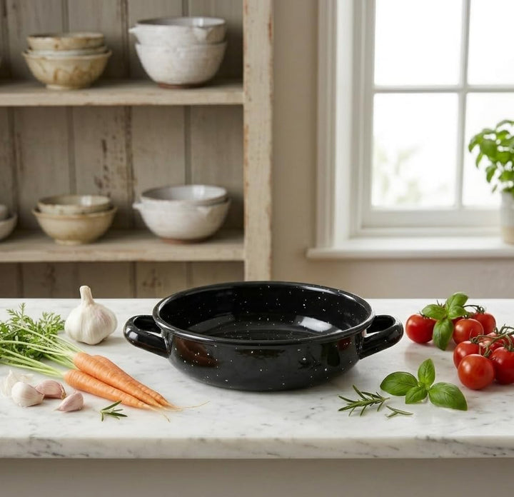 Menax - Paella Pfanne Mini - Stahl Antihaftbeschichtet - Schwarz - Set 6-16 Zentimeter 16 cm, 16 cm