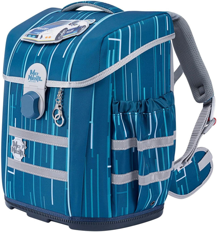 Thorka GmbH McNeill Mac2 Ranzen Set 5teilig NEW POLICE, Blau