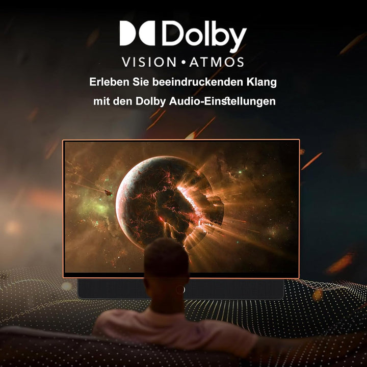 OFD Portable Smart TV 27 Zoll,Outdoor Fernseher 1080P Android14 OS,8Ω Dolby Audio,100% sRGB,WiFi-Unt