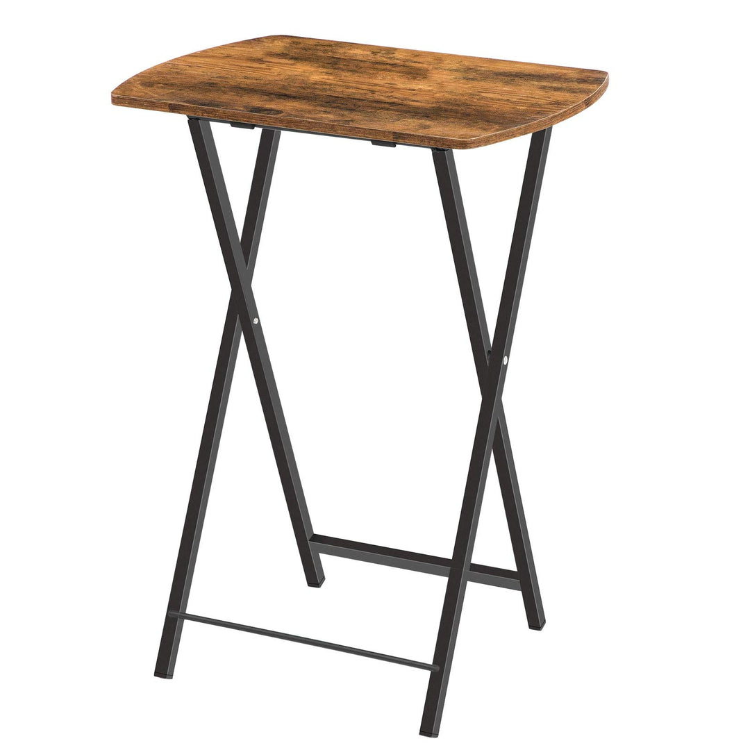 HOOBRO Beistelltisch Klappbar, Kleiner Sofatisch, Tablett Tisch, Kaffeetisch TV Tray im Industriesti