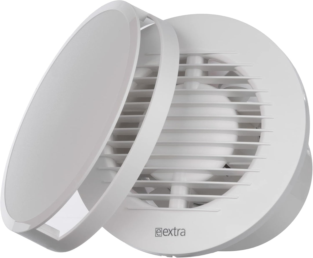Ø 100mm Weiss Badlüfter - Ventilator mit Kugellager - Lüfter für Effiziente Belüftung im Bad Kuche W