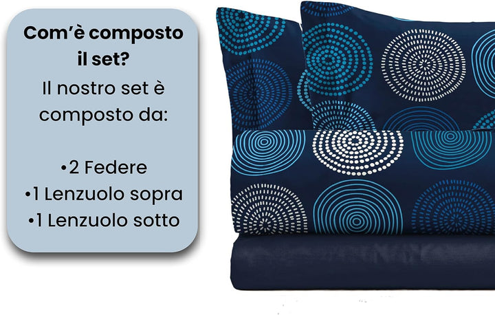 Italian Bed Linen MB Home Italy “Fantasy” Bettwäsche-Set, Ipnotic, Doppelbett Ipnotic Doppelbett, Ip