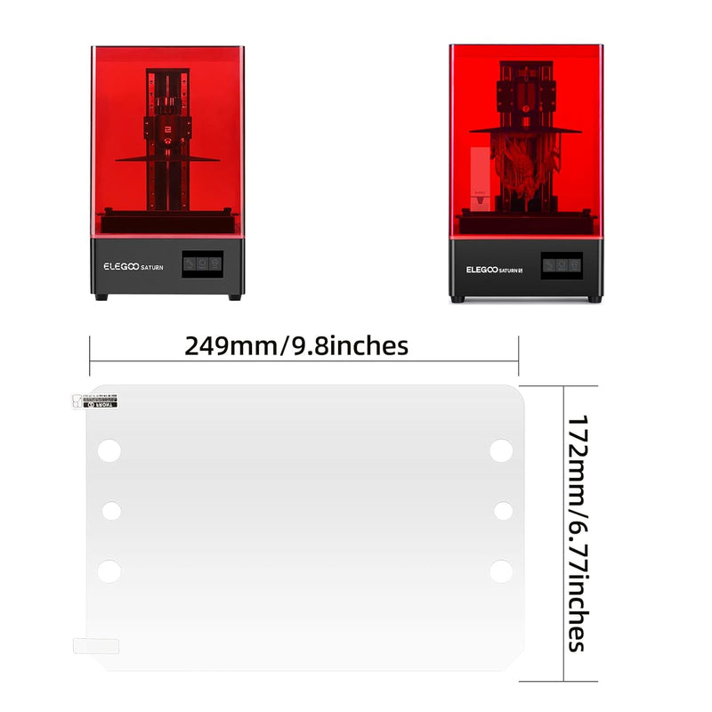 Chitu Systems 2.0 Resin 3D-Drucker Bildschirm 5 Stück Schutzfolie für Saturn/Saturn S Drucker LCD Sc