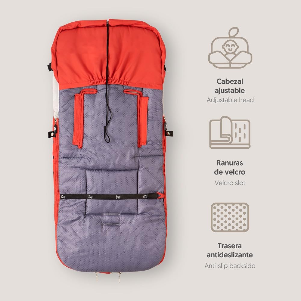 Interbaby WinterFusssack"Disney Mickey Topos" für Kinderwagen rot
