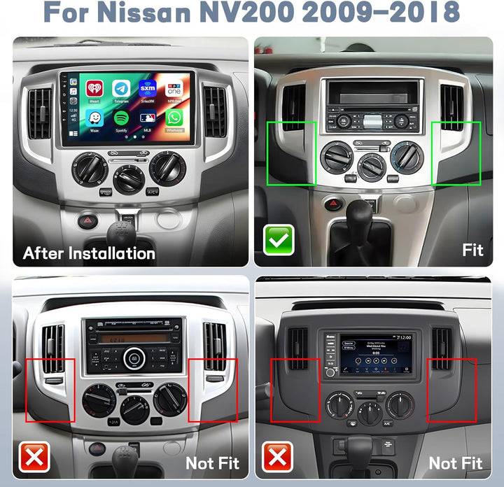 Hikity Qualcomm Snapdragon 8 Core 4+64G Android 15 Autoradio für Nissan NV200 2009-2018 Wireless Car