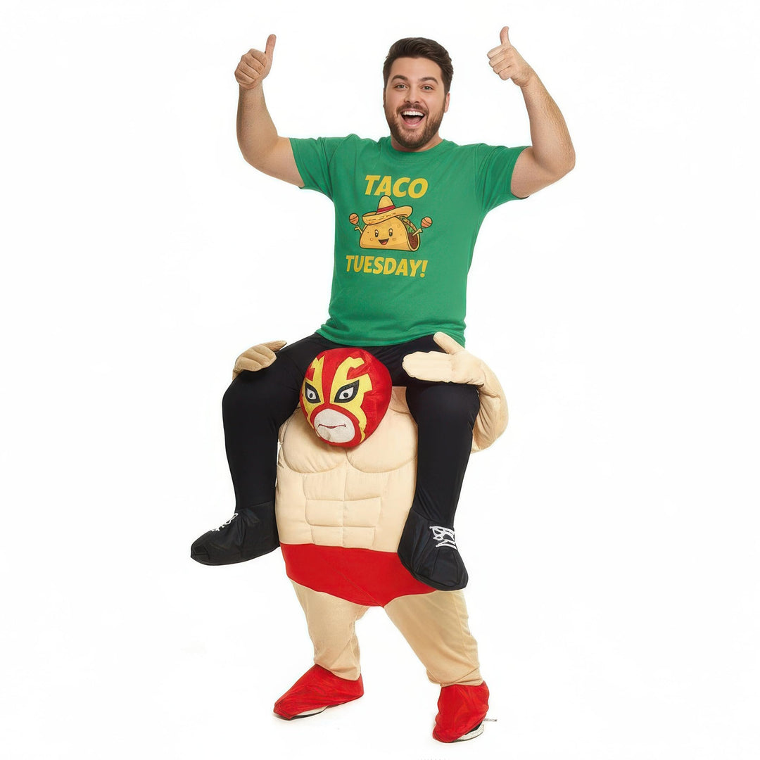 Morph MCPBWR Huckepack Kostüm Costumes, Wrestler, Einheitsgrösse, Wrestler
