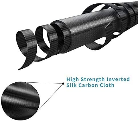 BNTTEAM Tragbare Angelrute 99% Kohlefaser Teleskopisch Superhartes Ultraleicht Angelrute für Travel