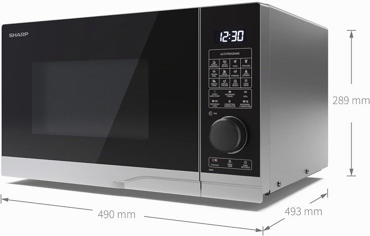 SHARP PC254AES Mikrowelle mit Grill und Konvektion (Heissluft) (Mikrowelle: 900W, Grill: 1200W, Heis