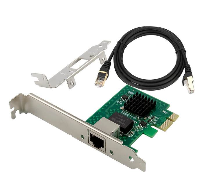 2,5 GBase-T PCIe 3.1 Netzwerkadapter mit Intel I225-V + 91 cm Cat8 Ethernet-Kabel 2500/1000/100 Mbps