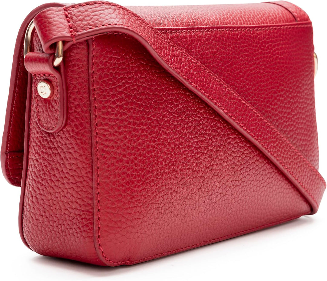 Lazarotti Bologna Leder Umhängetasche Damen | verstellbarer Schulterriemen | mittelgrosse Crossbody