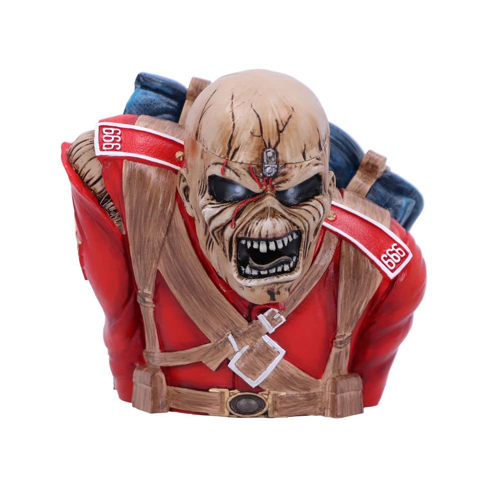 Nemesis Now Offizielles Lizenzprodukt Iron Maiden The Trooper Büste Box (klein), Rot, 12 cm, Harz