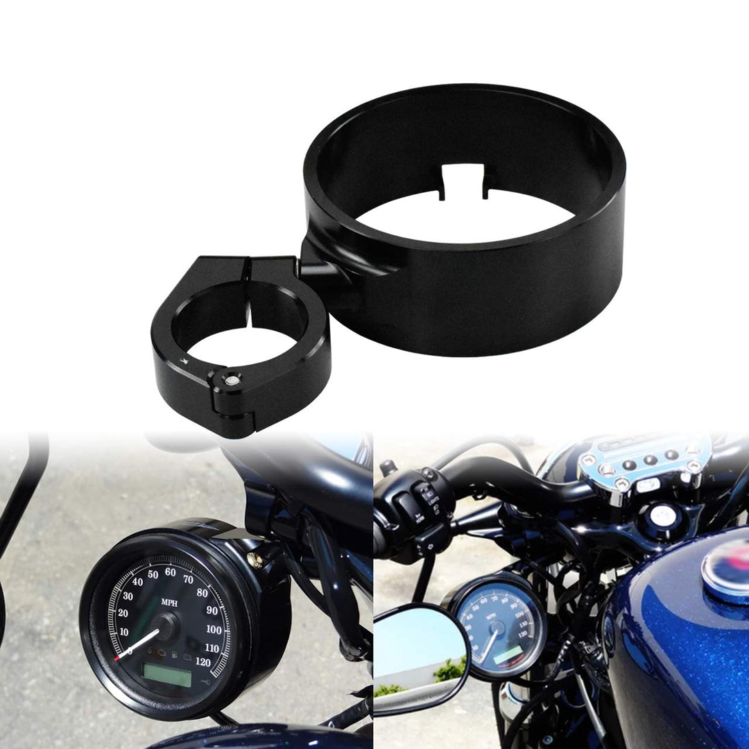 HDBUBALUS Tacho-Ring Seitenhalterung Relocator Halterung Klemme passend für Harley Sportster XL 48 a