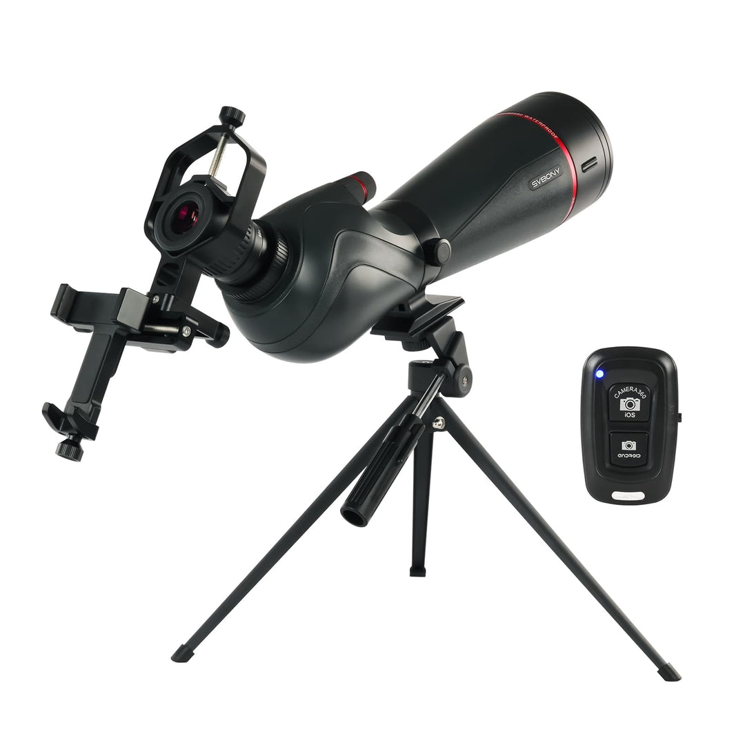 Svbony SV406 20–60x80 mm Spektiv mit Telefon Adapter, HD FMC BAK4 mit Dual Focus, 1.25'' Abnehmbares
