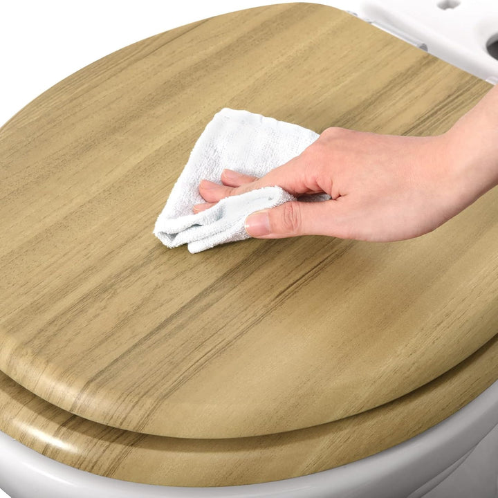 eSituro WC Sitz mit Absenkautomatik,Antibakterieller Stabile Toilettendeckel für Badinstallationen,M