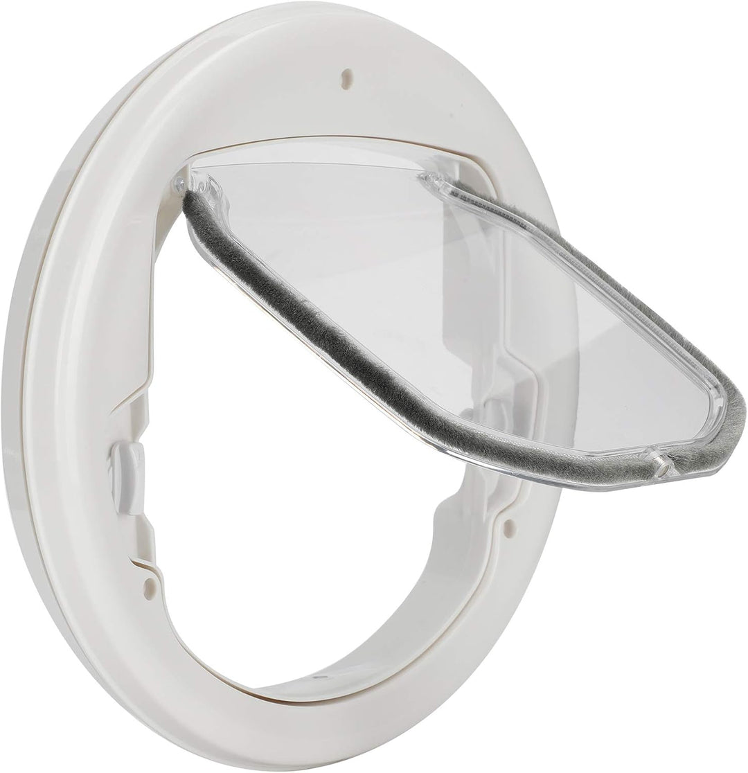 Cat Flap Door 4 Wege Verriegelung Pet Flap Door Runde Magnetische Hundetür In & Out Sichere Haustier