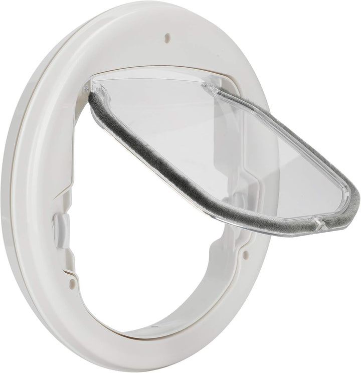 Cat Flap Door 4 Wege Verriegelung Pet Flap Door Runde Magnetische Hundetür In & Out Sichere Haustier