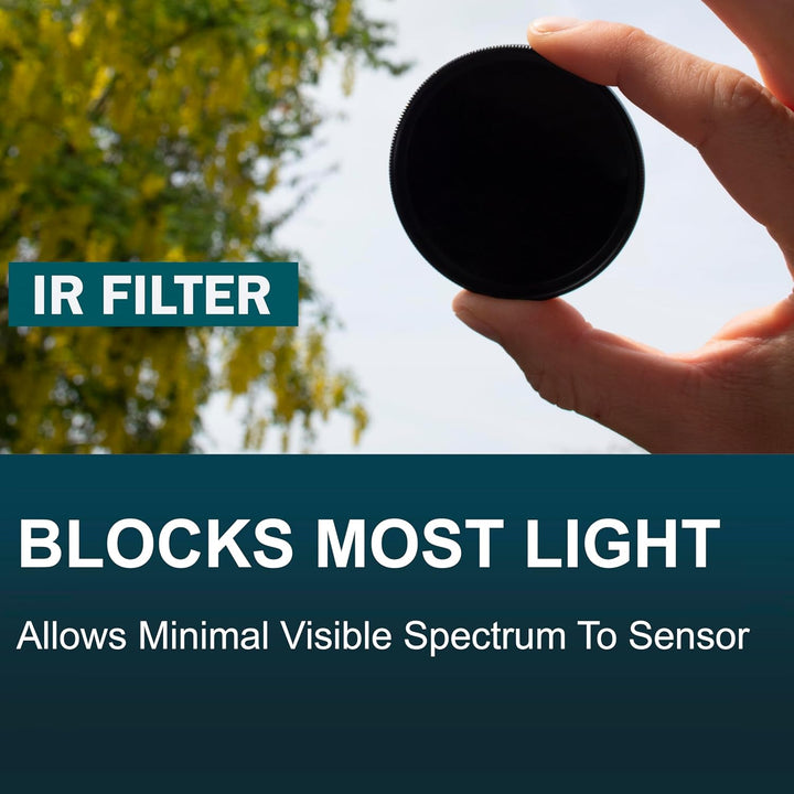 52mm Objektivfilter - R95 Infrarot IR 950nm Langpassfilter für DSLR & SLR - kontrastreiche Schwarz-W